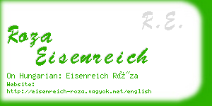 roza eisenreich business card